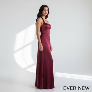 Ever new April Open Back Maxi Halter Gown NWT Red Size 4